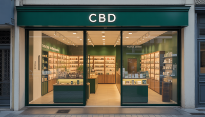 Façade moderne d’une boutique CBD à Reims