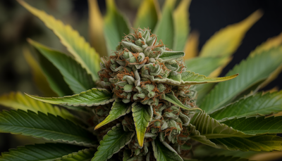 CBD Amnesia en macro : fleurs résineuses éclatantes