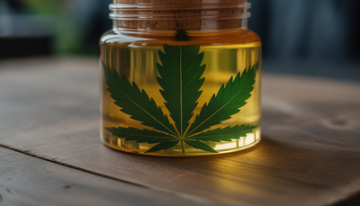 CBD resin brillante sur bois - photo macro artisanale