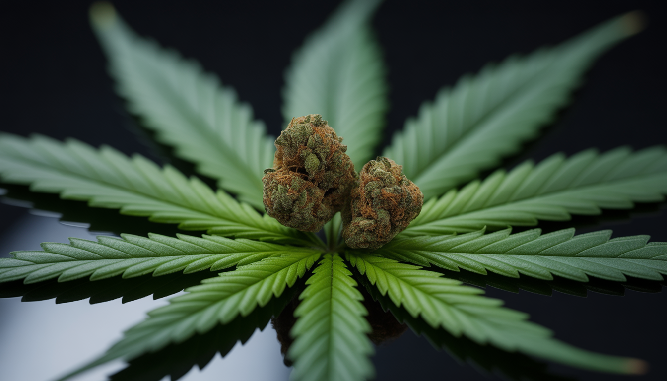 Macro photo d'une résine de CBD artisanale, compacte et brillante