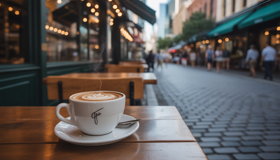 Freshly brewed coffee in cozy Melbourne café