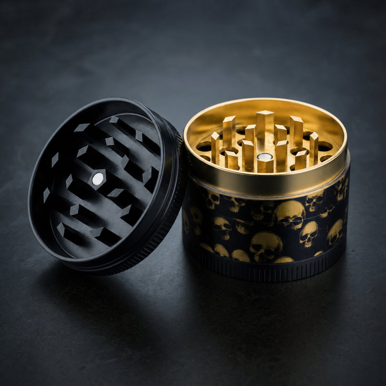 Grinder Métal Chanvrery - macro photo réaliste