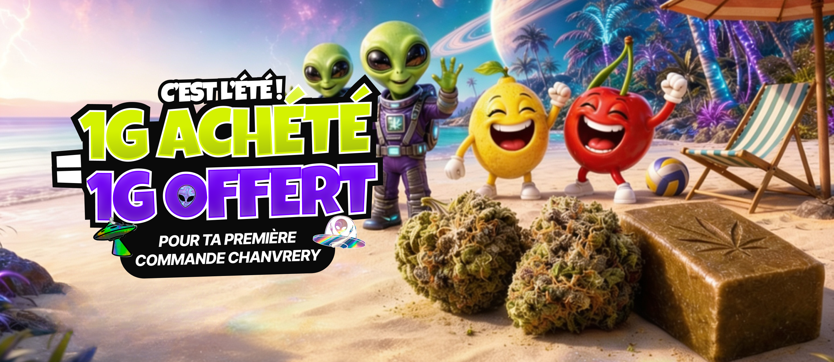 1 g acheté = 1 g offert pour votre première commande
