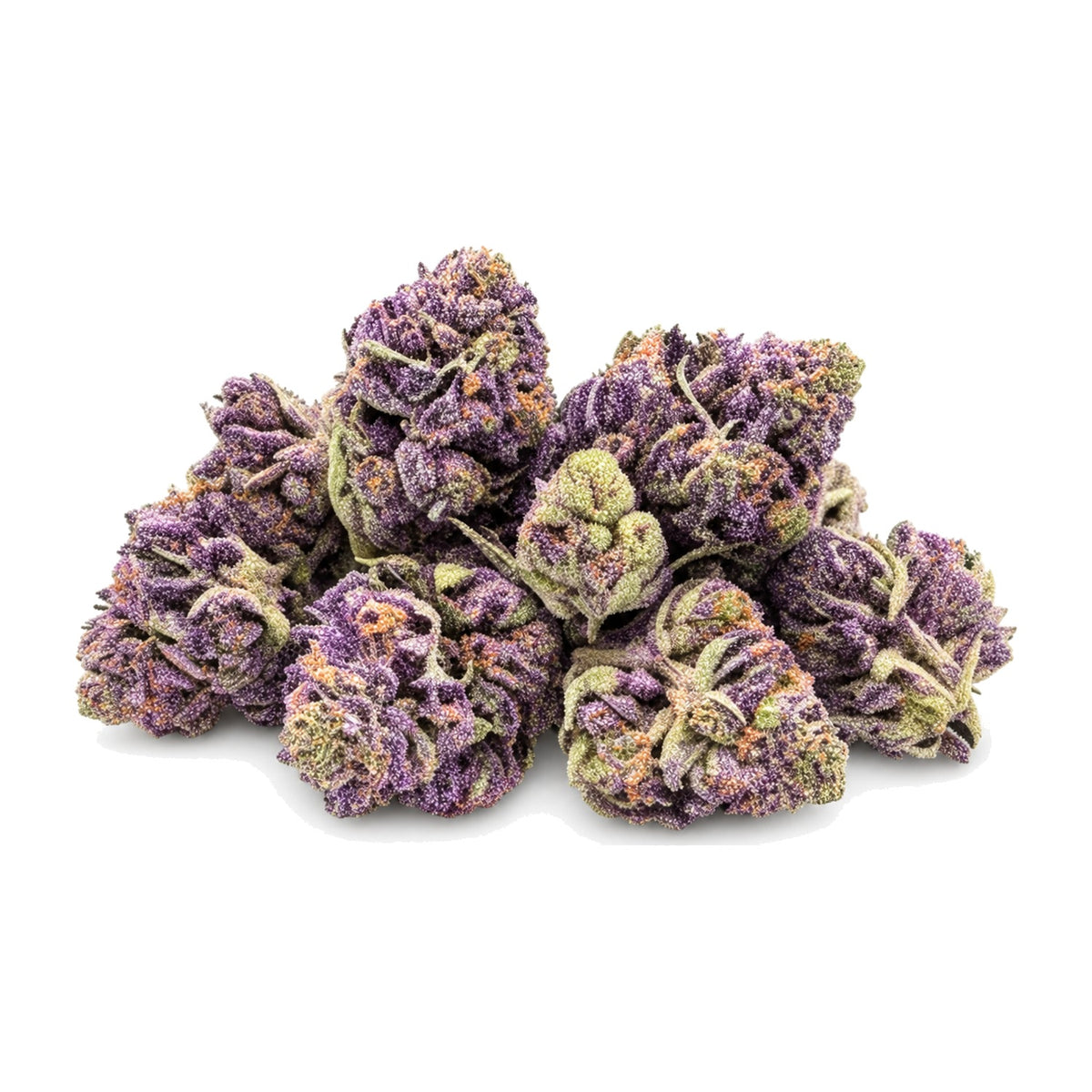 Fleur CBD Caramel Candy Mini Bud sur fond blanc