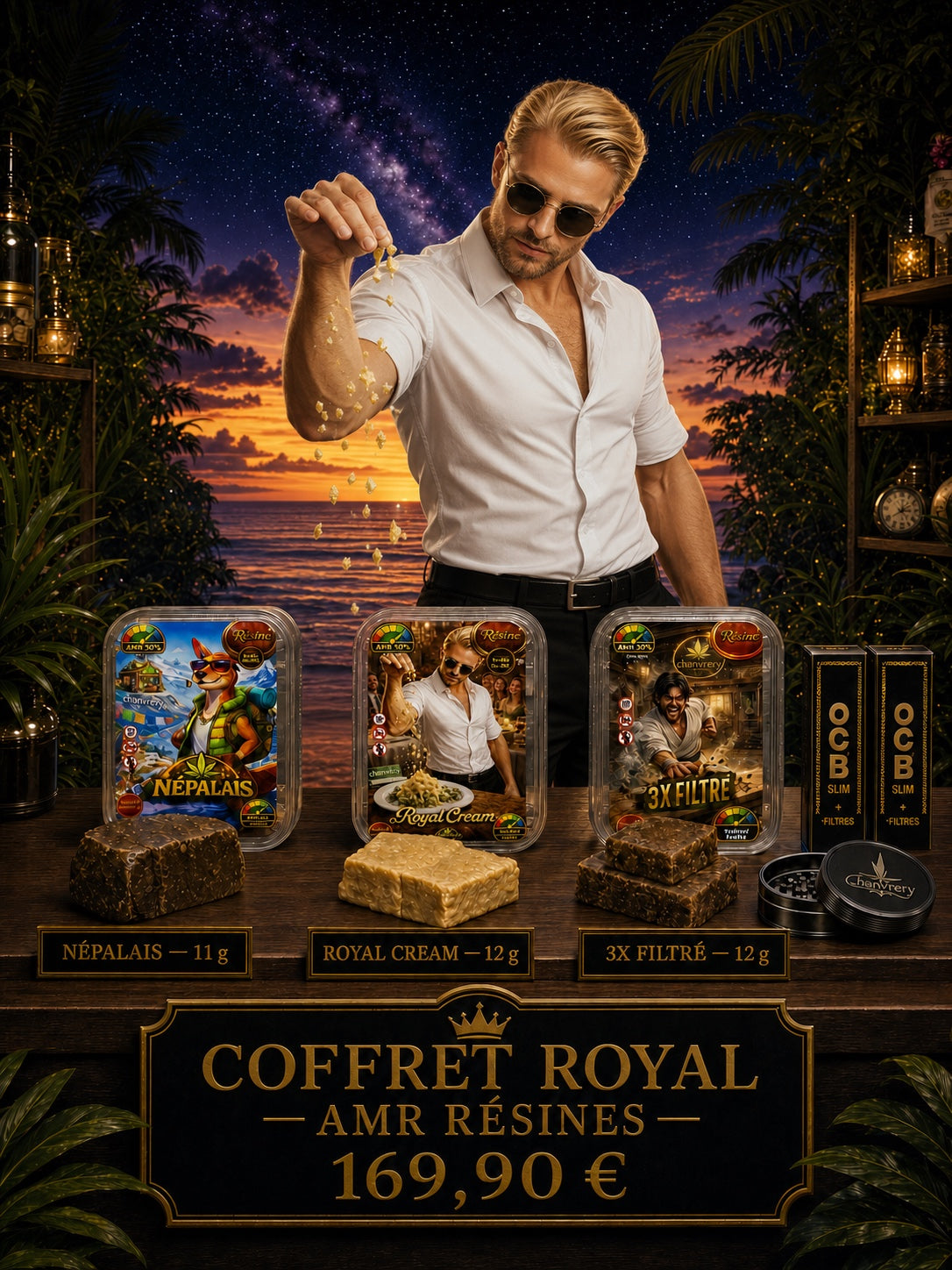 Coffret Royal AMR Résines Chanvrery, Népalais, Royal Cream et 3X Filtré