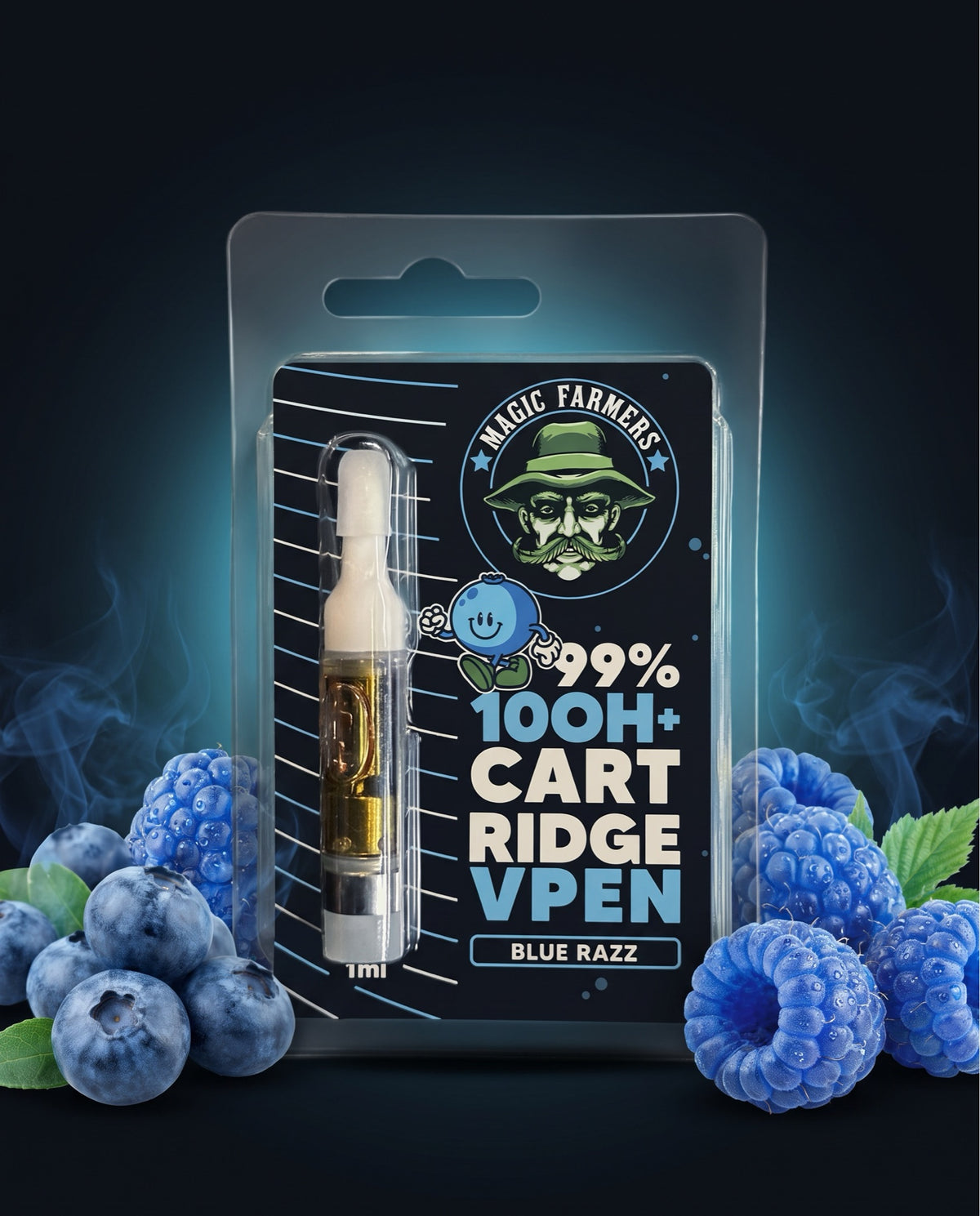 Cartouche Magic Farmers 10-OH+ 99 % Blue Razz 1 ml