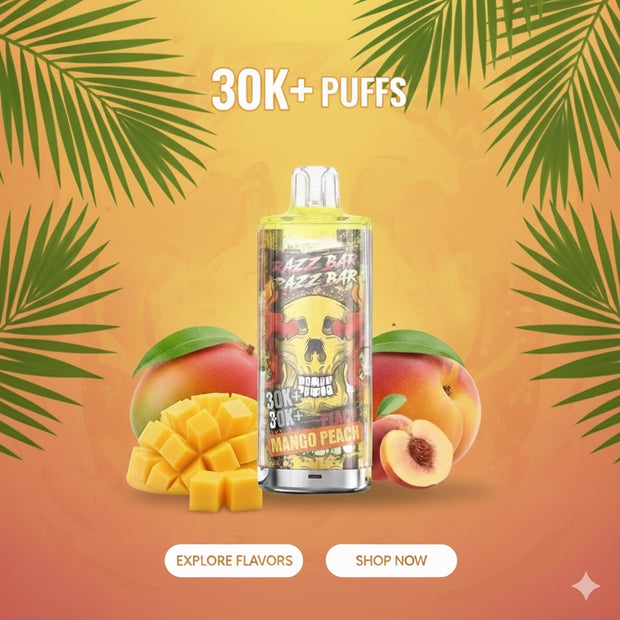 puff razzbar 30k mango peach